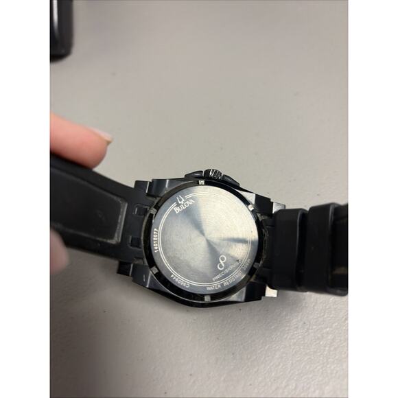 Bulova Precisionist Champlain C960944 ( 98B142 ) Rubber/Silicone Strap Working main image 4